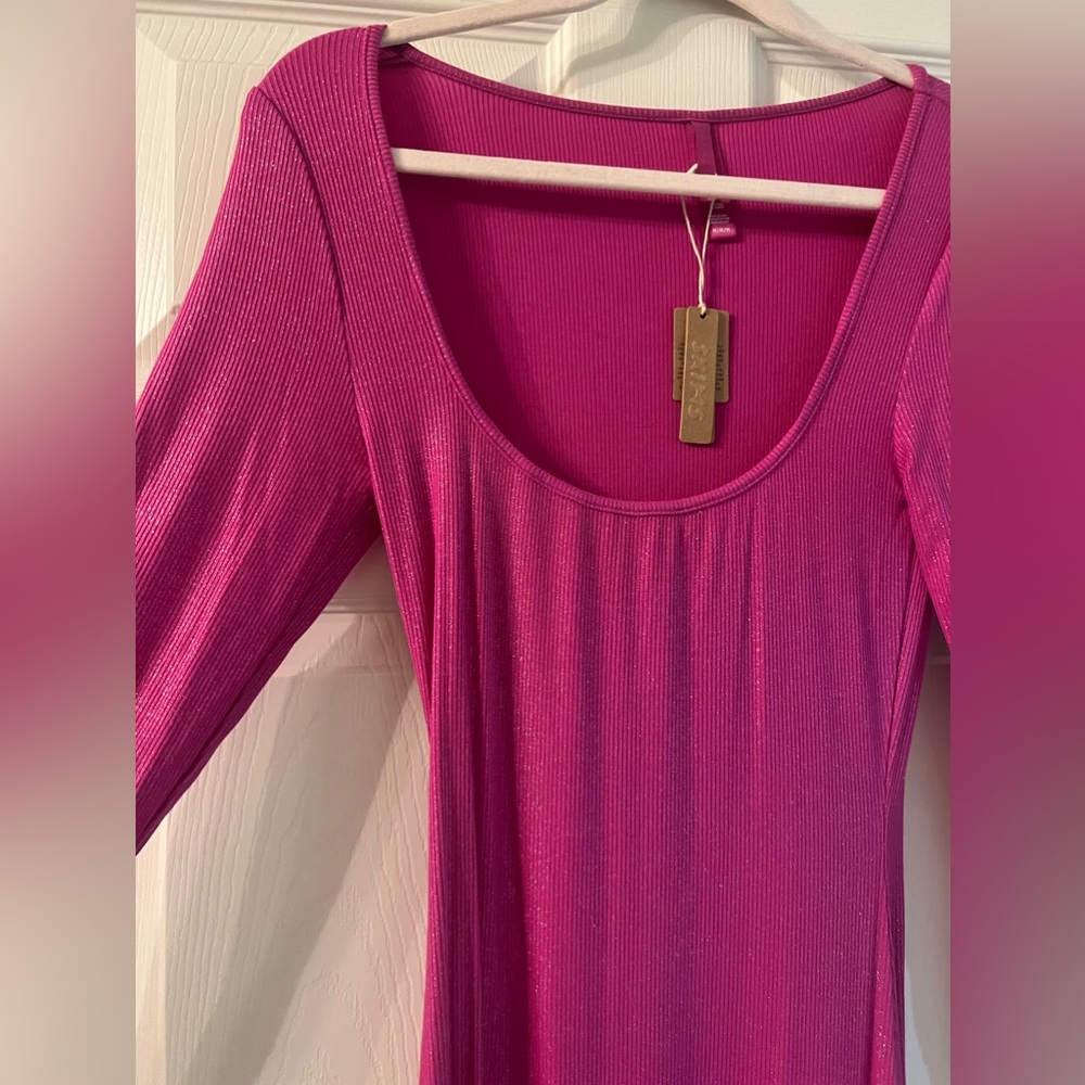 SKIMS Soft Lounge ~Shimmer~ Long Sleeve Dress - NWT
